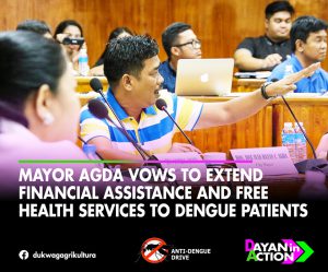 Read more about the article Mayor Agda vows to extend financial assistance and free health services to Dengue patients