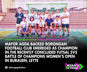 Read more about the article Mayor Dayan Agda backed the Borongan Football Club