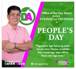 Read more about the article Mayor Dayan Agda declared Tuesdays and Thursdays as “People’s Day”