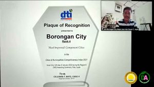 Read more about the article BORONGAN IS COUNTRY’s 4th MOST IMPROVED COMPONENT CITY 2021