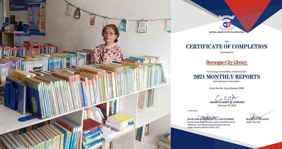 You are currently viewing BORONGAN CITY LIBRARY, GINTAGAN HIN AWARD HAN NATIONAL LIBRARY OF THE PHILIPPINES PAG KUMPLETO HAN 2021 MONTHLY REPORTS